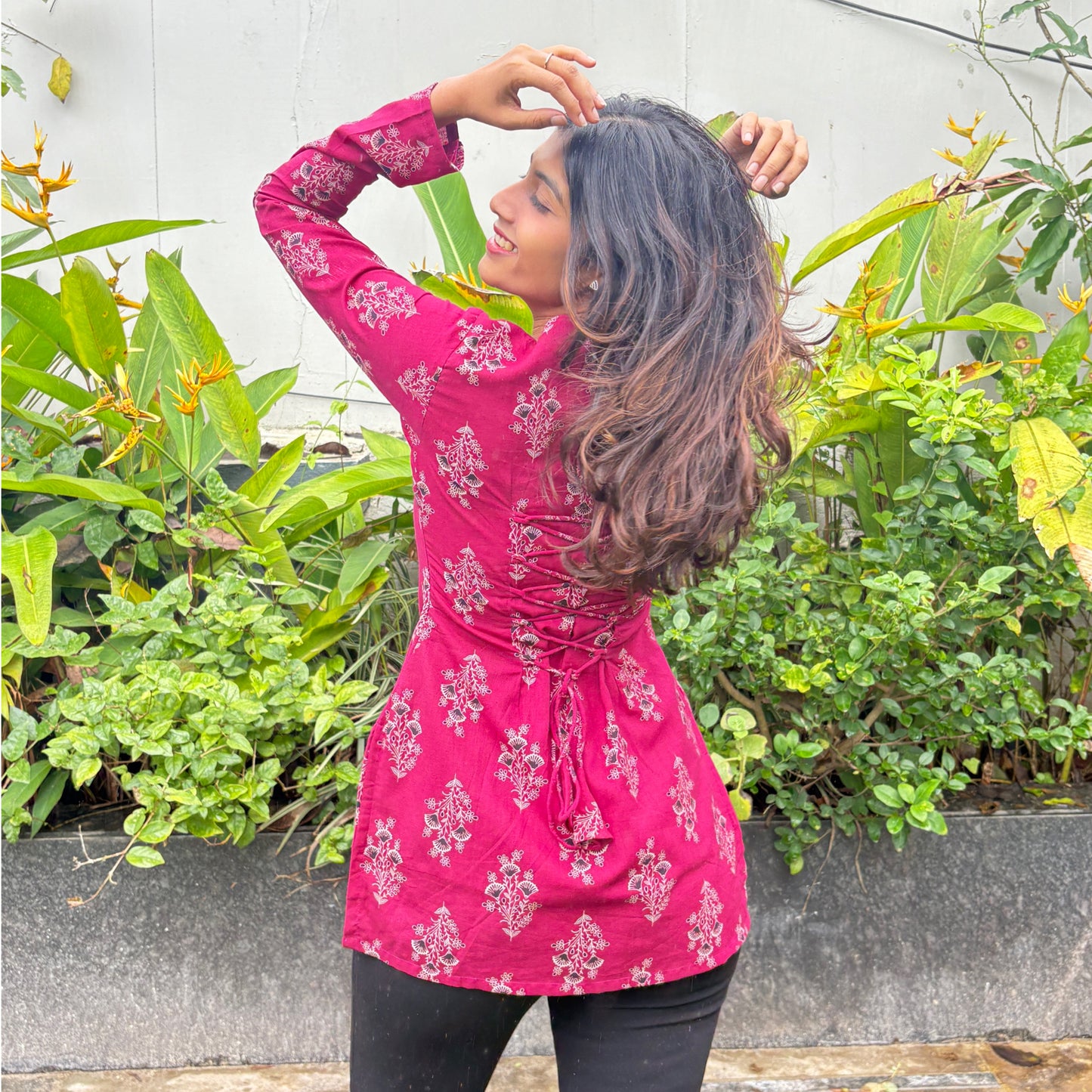 Roop Square-Neck Corset Kurti