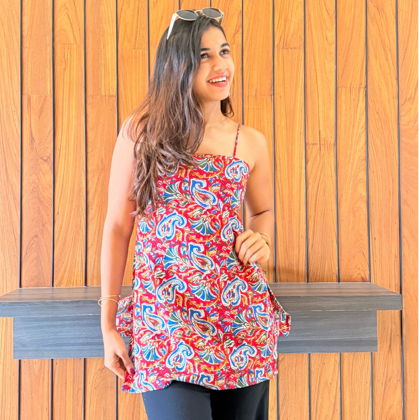 Kaavya Spaghetti Strap Kurti